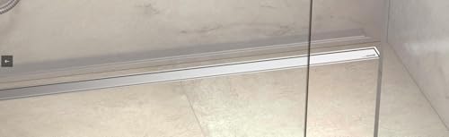 Stainless Steel Natural Polish wedi® Linear Shower Drain Cover Plates (Stainless Steel Natural Polish, 42 29/32 in. x 1 49/64 in.× 33/64 in.) - color: Stainless Steel Natural Polish, size: 42 29/32 in. x 1 49/64 in.× 33/64 in.