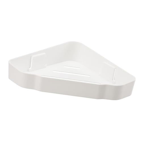 Corner Storage Shelf for Bathroom | Large Capacity Shower Organizer with Strong Wall Mount | No Drill Plastic Shelf for Toilet/Home | Water Block Tarnish Proof