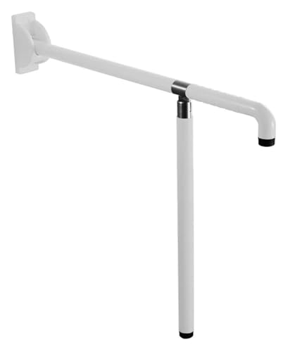 Shower Handle, Shower Grab Bar, Bathroom Grab Bar Bathroom Safety Rail Support Drop Down,Wall Mounted Folding Rail,Folding Support Rail with Leg