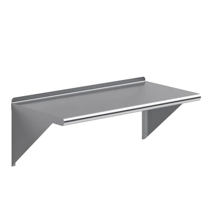 AmGood 36" Long X 18" Deep Stainless Steel Wall Shelf | NSF Certified | Appliance & Equipment Metal Shelving | Kitchen, Restaurant, Garage, Laundry, Utility Room - size: 36" Long X 18" Deep