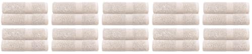 BY LORA 20-Pack Oversized Bath Sheets, Terry Cotton Hotel Large Towels, Beige - color: Beige, size: Bath Sheet 20-Pack