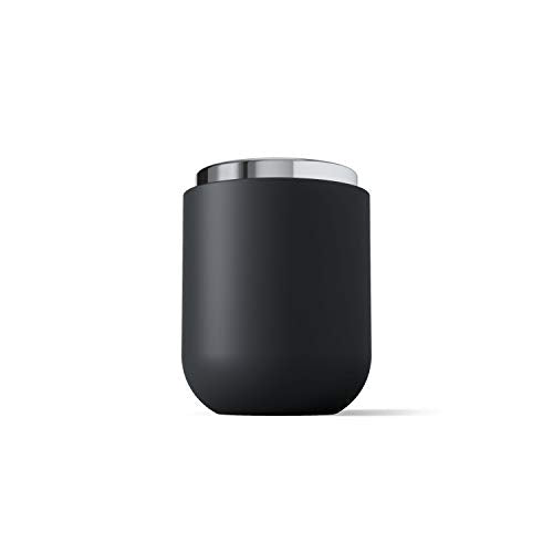 Umbra, Black Junip Resin Amenity Canister with Lid, Chrome - color: Black, style: Canister