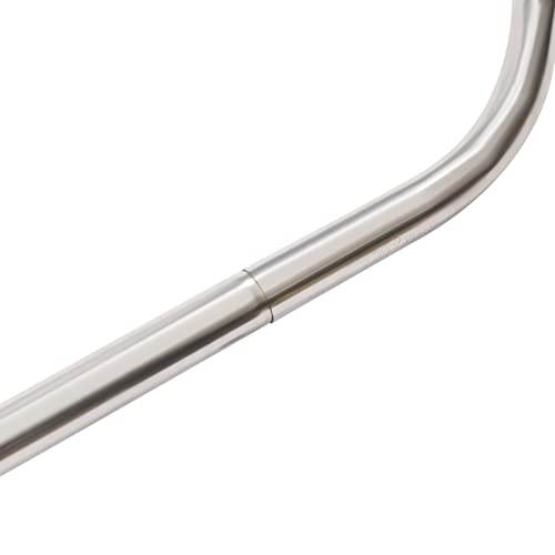 Corner Shower Curtain Rod, Adjustable 304 Stainless Steel | for Bathroom Clothing Stores, Wall Mount Curved Shower Rod Fits 17.72-29.53 In Sides, Used for Toughened Glass Walls