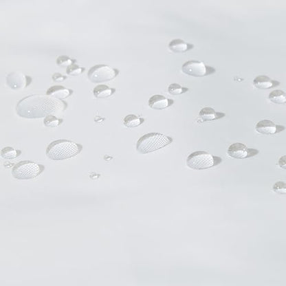 Amazon Basics Bathroom Shower Curtain, Water Repellent Fabric with Weighted Hem, Grommets & Hooks, Machine Washable, 72"x72", White - color: White, size: 72"W x 72"L (Pack of 1), style: Curtain