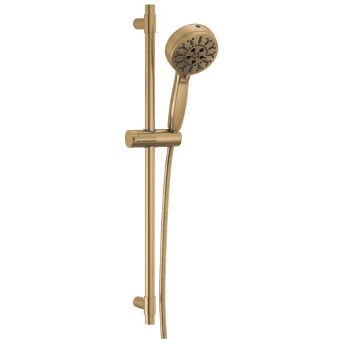 Delta Faucet ProClean Gold Hand Shower with Slide Bar, Handheld Shower with High Pressure Spray, Gold Shower System with Handheld, Lumicoat Chrampagne Bronze 51584-CZ-PR - color: Lumicoat Champagne Bronze