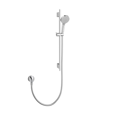 hansgrohe Vernis Blend 11-inch 3-Spray Handshower with Slide Bar and Hose, Rain, IntenseRain, Handheld Shower Head System in Chrome, 04970000 - color: Chrome, size: 1.75