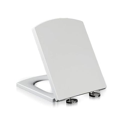 Toilet Seat Square Quick-Release Feature For Easy-Clean Adjustable Hinges 34 5X43Cm - size: 34.5*43cm