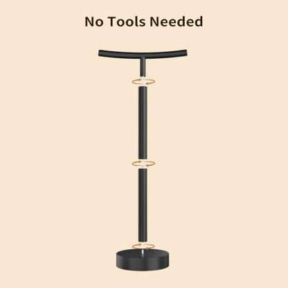 Hand Towel Holder Stand with Weighted Base Matte Black, 17.7" Height | Stainless Steel,Bathroom & Kitchen, Freestanding T-Shape Towel Rack - size: 17.7" Height