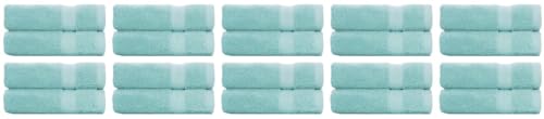 BY LORA 20-Pack Oversized Bath Sheets, Terry Cotton Hotel Large Towels, Teal - color: Nautical Teal, size: Bath Sheet 20-Pack