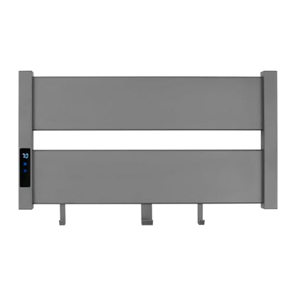 Towel Warmers for Bathroom, Wall Mounted Heated Towel Rack with Timer & Temperature Control, LED Touch Screen, Waterproof Aluminum Electric Towel Warmer Rack (Grey)