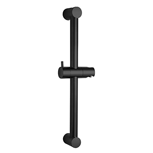 OFFO Shower Slide Bar 18 in Adjustable Installation Distance 12-17 in with 360° Adjustable Handheld Shower Head Holder for Bathroom, Screw Wall Mounted, Matte Black - color: Matte Black, size: 18 in