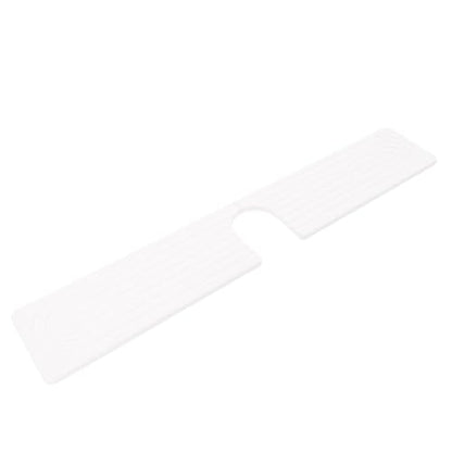 Quick Dry Porous Diatomite Faucet Mat for Kitchen Bathroom Countertop Protector with Non-Slip Feet 23.6x3.9 Inches (White) - color: White