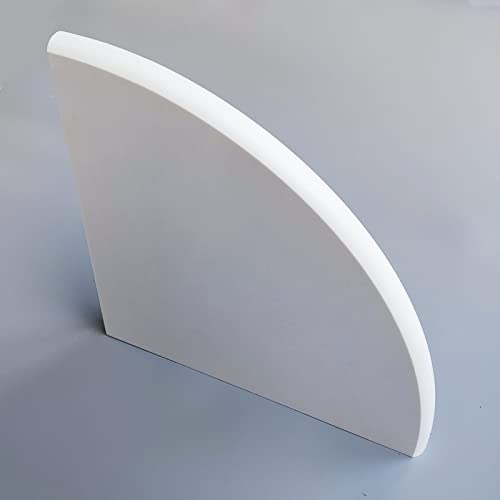 White Marble Corner Shower Shelf for Bathroom, 9'' x 9'' x 0.8'' Faux Marble Corner Shelves for Bathroom Wall Mounted Both Side Polished (1, White)