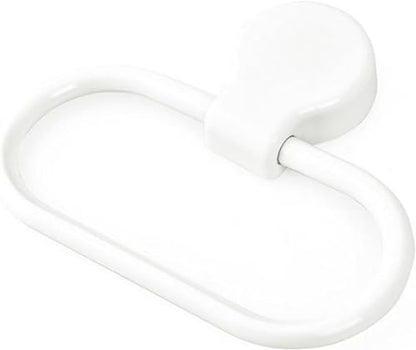 White Towel Ring Towel Rack Hand Holder for Bathroom Self Adhesive Non Punching Adhesive Towel Ring Kitchen Cloth Hanger Bath Towel Bars