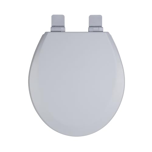 Toilet Seat, Slow Close, Soft Touch, Ultra-Smooth Matte Finish (No Orange-Peel Texture), Premium Moulded Wood, Quick Release, PIKLiDS (Gray, Round) - color: Gray, size: Round