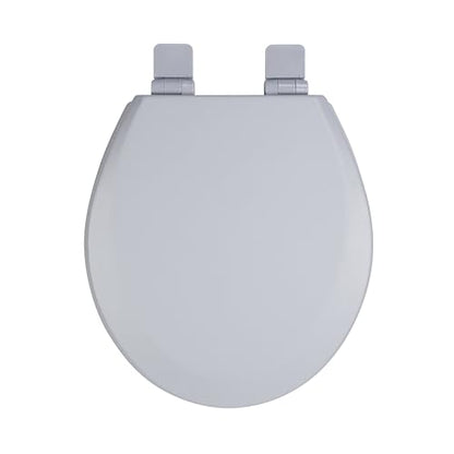 Toilet Seat, Slow Close, Soft Touch, Ultra-Smooth Matte Finish (No Orange-Peel Texture), Premium Moulded Wood, Quick Release, PIKLiDS (Gray, Round) - color: Gray, size: Round