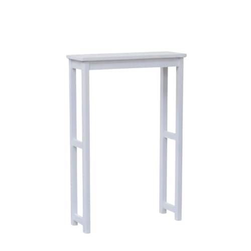 Dorset Over-the-Toilet Storage Shelf – 27" W x 37" H Space Saver Rack with Single Open Shelf for Towels & Toiletries – Minimalist Modern Design & Easy Assembly Bathroom Organizer by Alaterre Furniture | 27”W x 37”H White Space Saver Rack with Single Open