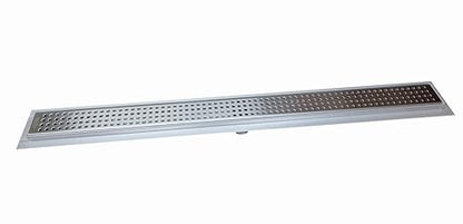 304 Stainless Steel Brushed Nickel Linear Shower Drain Kit Traditional Square Linear Shower Drains for Tile Floor Long Hair Catcher Strainer Grate Cover Bathroom (16 Inch) - size: 16 Inch