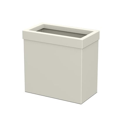 Gatco Modern Rectangle Wastebasket, Matte Pearl - Stainless Steel Trash Can with Removable Lid, Leakproof, 3 Gallon Capacity for Bathroom, Bedroom, Kitchen, or Office - color: Matte Pearl