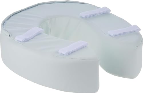 Essential Medical Supply Foam Padded Toilet Seat Cushion Riser with Hook and Loop Attachment for Toilet Seat and Washable Vinyl Cover, 2" - size: 2 Inch (Pack of 1)