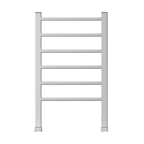 Electric Heated Towel Rack for Bathroom, 2-in-1 Freestanding & Wall Mounted 6 Bar Towel Warmer, IPX4 Waterproof Plug-in Rustproof Aluminum Towel Heater for Home Hotel