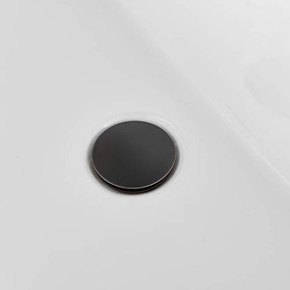 Bathroom Faucet Vessel Vanity Sink Pop up Drain Stopper with Overflow Oil Rubbed Bronze Fits Bathroom Standard Sink Hole 1-1/2" to 1-3/4" - color: Bronze, size: Overflow