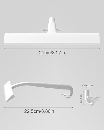 Shower Squeegee for Glass Doors, 8 in Silicone Bathroom Squeegee with Hook | Mutil-Purpose Glass Squeegee for Tile Shower Walls, Floors, Windows, Car Cleaning, No-Squeak & Streak Free Squeegee Tool - size: 8 Inch