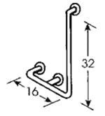 Brey-Krause L-Shaped Grab Bar - Right Hand