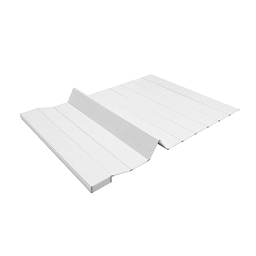 63x32in Bath Lid Cover Bathtub Tray, Foldable Bathtub Cover Bath Insulation Cover, PVC Dustproof Shutter Bath Lid fit Most Tubs, Can Hold Wine Glass, Books, Tablets, Cellphones - color: White, size: 63x31.5in