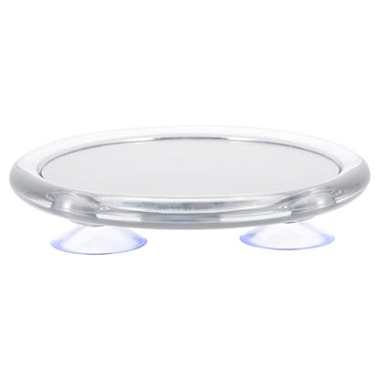 TOYANDONA 20x Magnifying Mirror with Suction Cup, Portable Round Edge Vanity Mirror Made of Plastic and Glass, for Bathroom and Makeup Use, Compact Design with 100mm Diameter