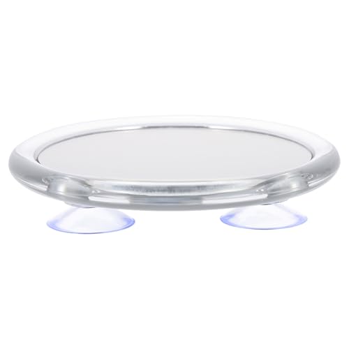 TOYANDONA 20x Magnifying Mirror with Suction Cup, Portable Round Edge Vanity Mirror Made of Plastic and Glass, for Bathroom and Makeup Use, Compact Design with 100mm Diameter