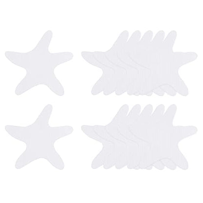 12pcs Non Slip Bathtub Stickers Bath Shower Floor 3.86" Anti-Slip Sticker Tape Starfish Style Decals for Bathroom Kitchen Bathtub Treads Stairs, White