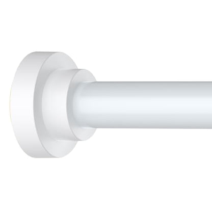 Thestoa Shower Curtain Rod Adjustable 43-66 inch, 1"Diameter Spring Tension Curtain Rod No Drill, Anti-Rust Non-Slip Shower Rod, White Shower Curtain Rod for Bathroom Tension - color: White, size: 43"- 66"