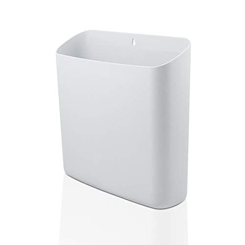 Picowe Magnetic Laundry Storage, Large Lint Holder Bin, Space-Saving Trash Container Hanging on Dryer, Washer or Wall Mount (Gray White) - size: L - White