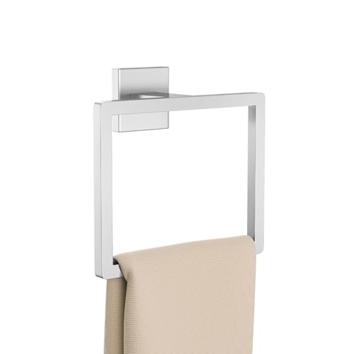 Brushed Nickel Towel Ring Towel Holder for Bathroom Bath Towel Hanger Stainless Steel Bathroom Hardware Accessories Wall-Mounted Towel Rack - color: Brushed Nickel, size: 1 Pc