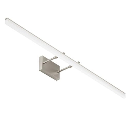Aipsun 48inch Brushed Nickel Bathroom Llight Fixtures LED Vanity Light Adjustable Modern Vanity Lights Over Mirror Rotatable Lighting 5500K - color: Brushed Nickel, size: 47.2 in