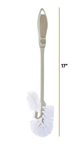 Superio Toilet Brush, Toilet Bowl Cleaning System with Scrubbing Wand, Under Rim Lip Brush for Bathroom - size: 1 Pack