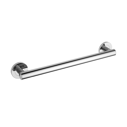 18 Inch Stainless Steel Bathroom Safety Grab Bar | Straight Shaped Grab Bar for Bathtubs and Showers, Shower Safety Grab Bars for Seniors, Wall Mounted Anti-Slip Support (Chrome, KGB1118) - color: Chrome