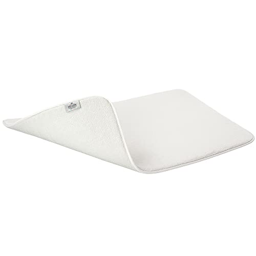 American Soft Linen 21x32 Fluffy Foamed Slip Reducer Bath Rug, Machine Washable Area Bath Mat Rugs for Bathroom, White - color: Bright White, style: 21x32" Fluffy Foamed Bath Mat