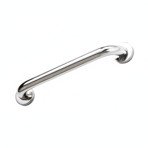Stainless Steel Bathroom Grab Bar, Silver Textured Grip Handrail for Shower and Bathtub, Durable Wall Mount Rail - size: 16.93 x 0.98 x 2.95 in
