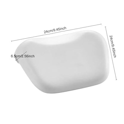 Practical Non-Slip Bathtub Pillow Ergonomic Design Suction Cup Comfort Elasticit(Black) - color: Black