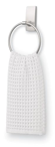 Command Towel Ring, Satin Nickel, 1 Holder, 2 Strips | Hand Towel Holder, For Bathroom Organization, Water Resistant, Damage-Free Hanging with Adhesive Strip, No Tools - color: Satin Nickel