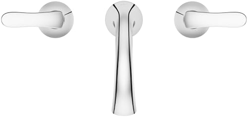 Pfister Weller 8 inch Widespread 3 Hole Bathroom Sink Faucet with 2 Handle Polished Chrome Finish, Metal Pop-Up Drain Assembly and 1.2 GPM Flow Rate for Vanity LG49WR0C - color: Polished Chrome, size: 1 Pack