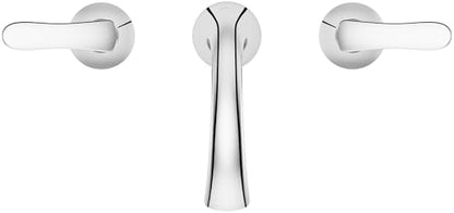 Pfister Weller 8 inch Widespread 3 Hole Bathroom Sink Faucet with 2 Handle Polished Chrome Finish, Metal Pop-Up Drain Assembly and 1.2 GPM Flow Rate for Vanity LG49WR0C - color: Polished Chrome, size: 1 Pack