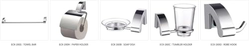 ECKOREA® Polished Chrome Tumbler Holder ECK-260C, Tumbler Included, Durable Zinc Alloy, Wall-Mounted, Screw-in - size: ECK-260C
