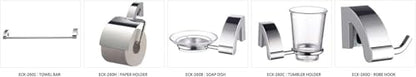 ECKOREA® Polished Chrome Tumbler Holder ECK-260C, Tumbler Included, Durable Zinc Alloy, Wall-Mounted, Screw-in - size: ECK-260C