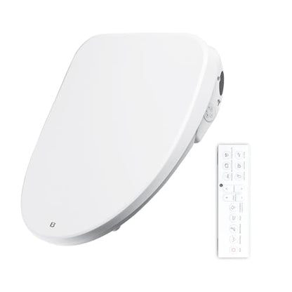 Elongated Bidet Toilet Seat X5, Electric Heated Bidet with Soft Close, Bidet Attachment for Toilet Warm Water with Air Purification