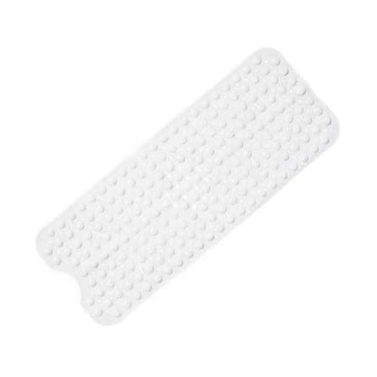 Long Bath Tub Mat, Non-Slip with 200 Suction Cups, Soft and Flexible, 15.75 x 39.37 Inch (White) - color: White
