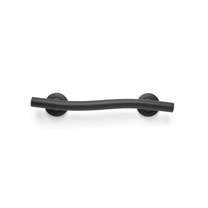 Seachrome 18'' Designer Wave Shaped Shower Grab Bar, Matte Black (GW-3518-QCR-MB) - color: Matte Black, size: 18