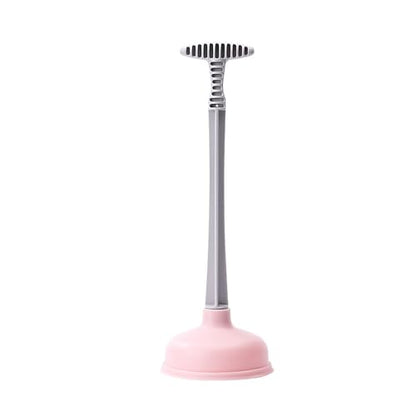 Dioche Old Fashioned Toilet Plunger Powerful Suction Toilet Plunger | Highefficiency Rubber and Plastic Suction Cup | Flushing and Unclogging Various Pipes | A Household (Pink) - color: Pink
